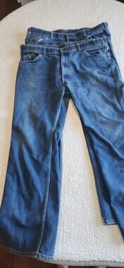 2 Pair OfVintage Levis Orange Tab Action Jeans Mens Blue Made in USA 70s 80s S38